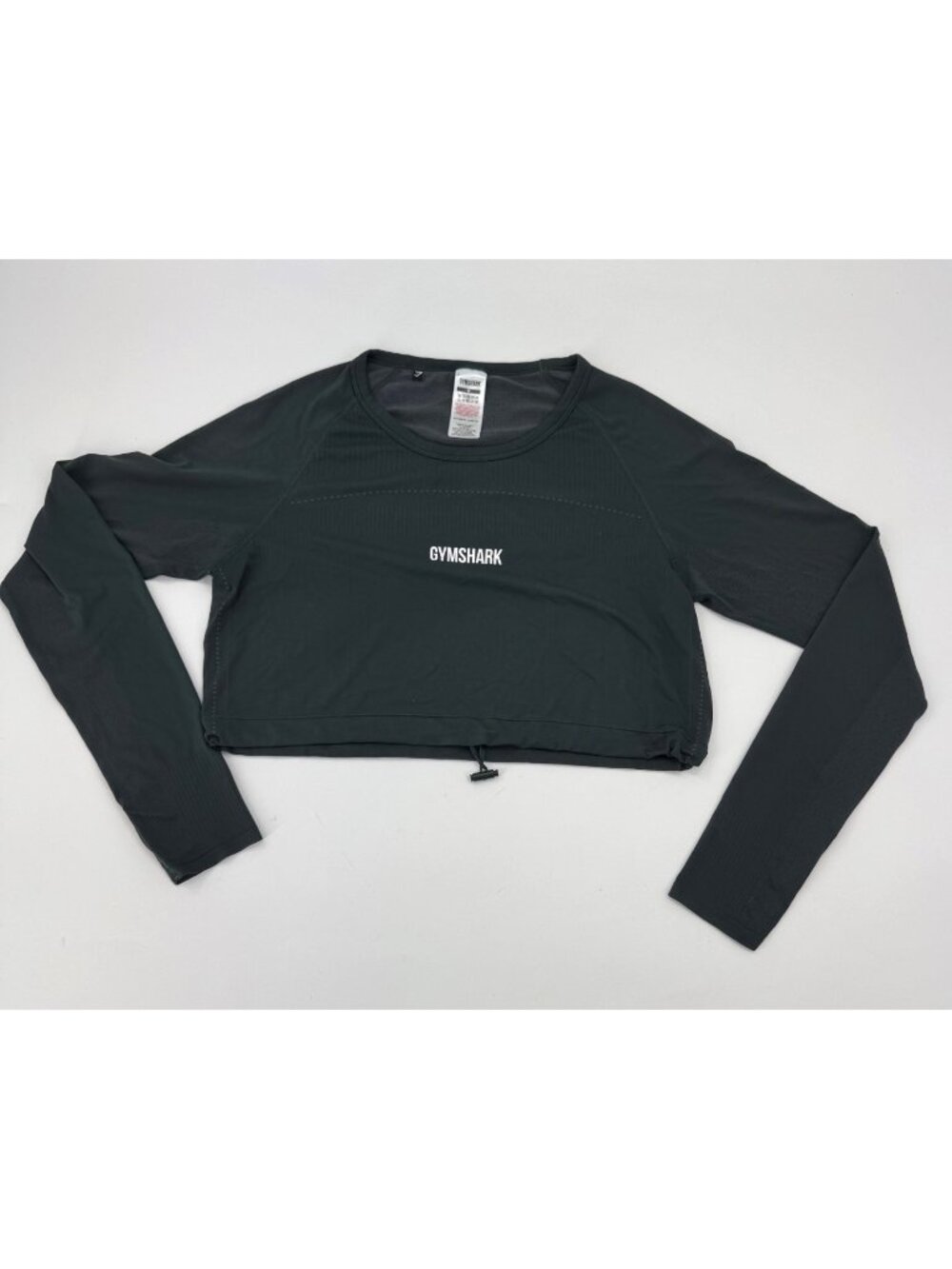 Gymshark Womens Long Sleeve Cropped Top Adjustable Hem Lightweight Stretch